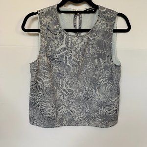 Ava & Aiden Gray Sleeveless Back Keyhole Top